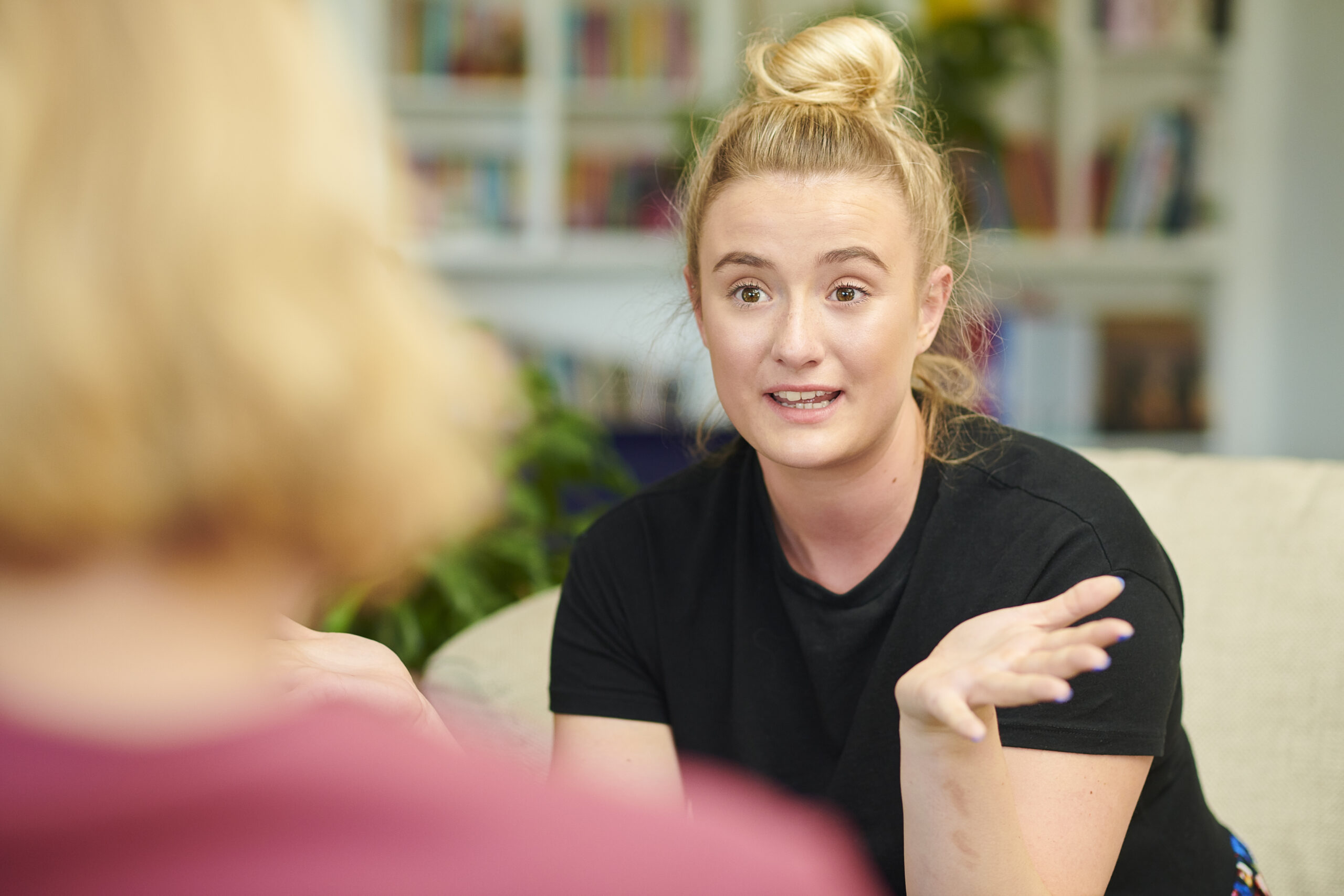 young woman in counselling